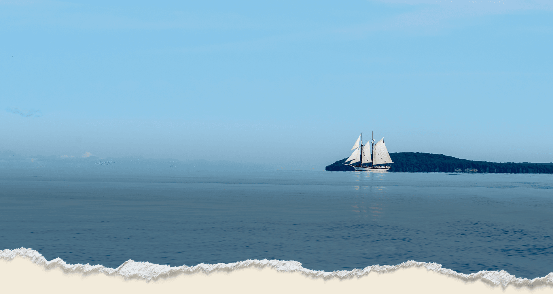 Tall ship sailing on Grand Traverse Bay